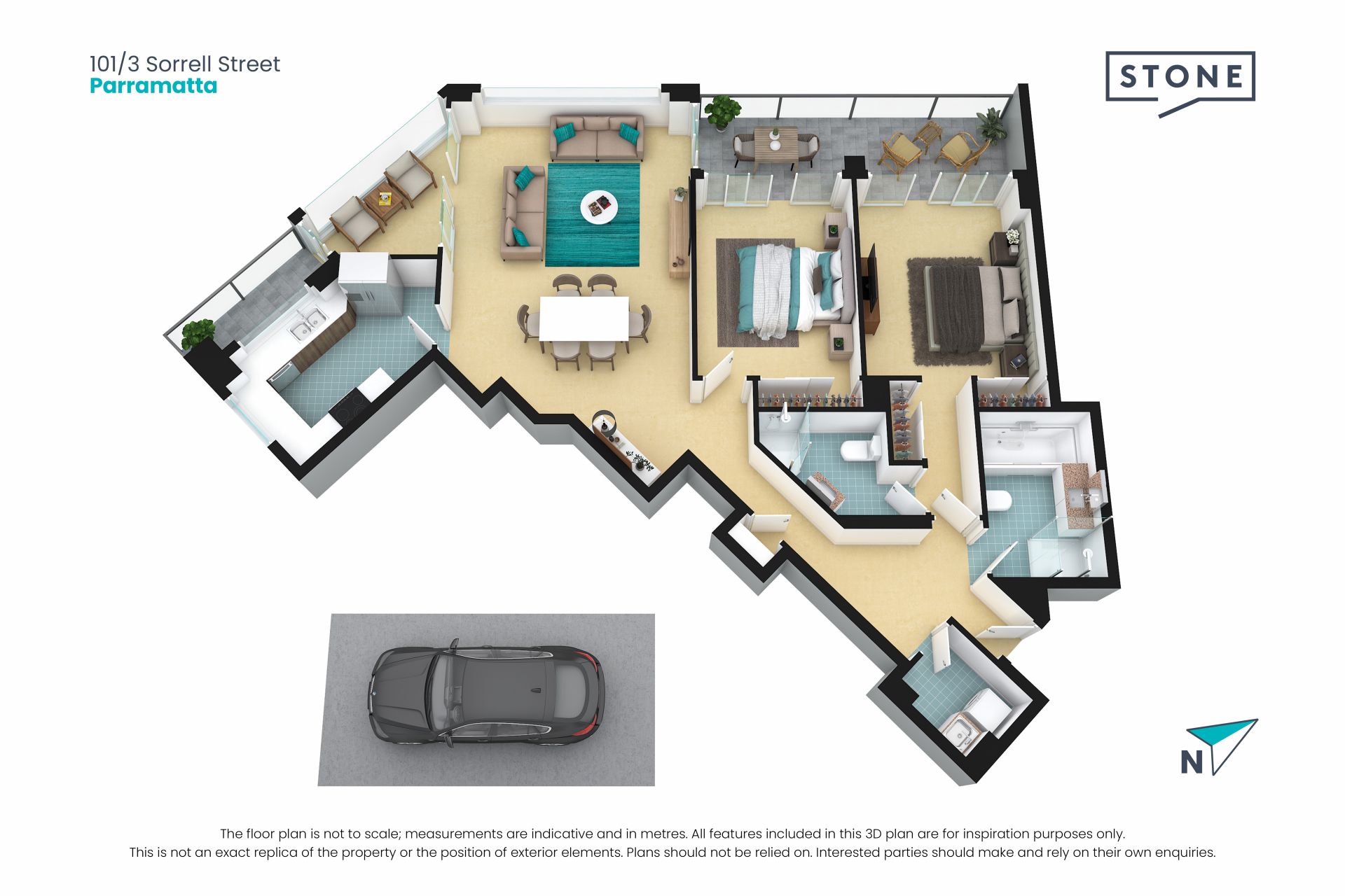 Recently renovated apartment with river views