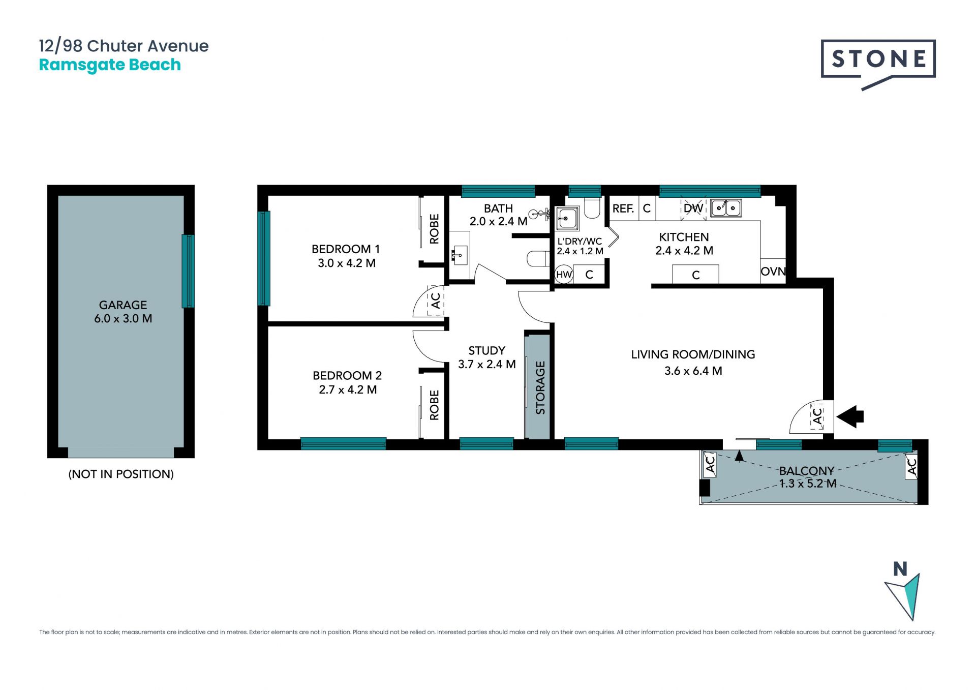 Freshly renovated living space in top beach location