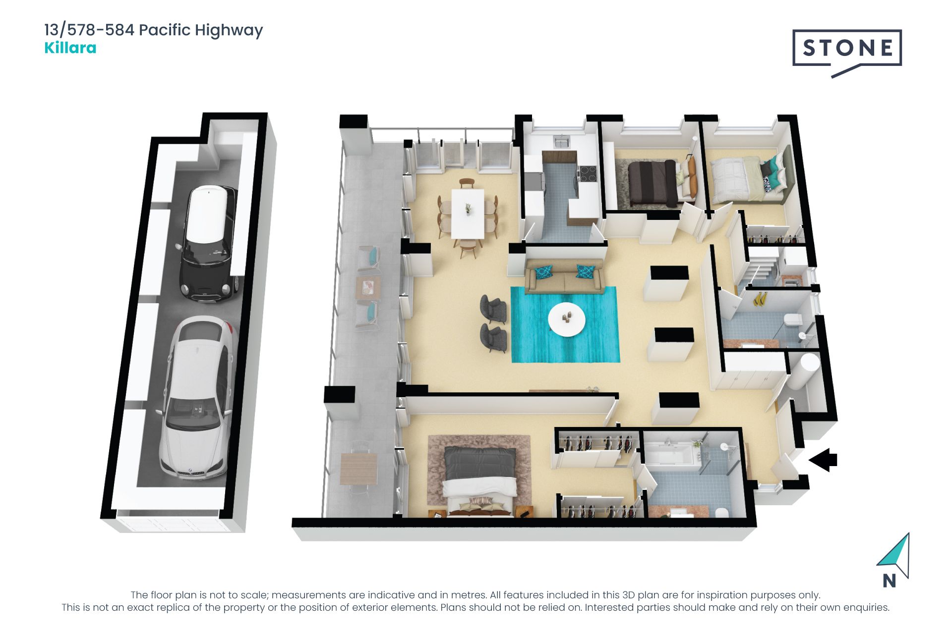 Vast whisper quiet apartment, with walk to rail