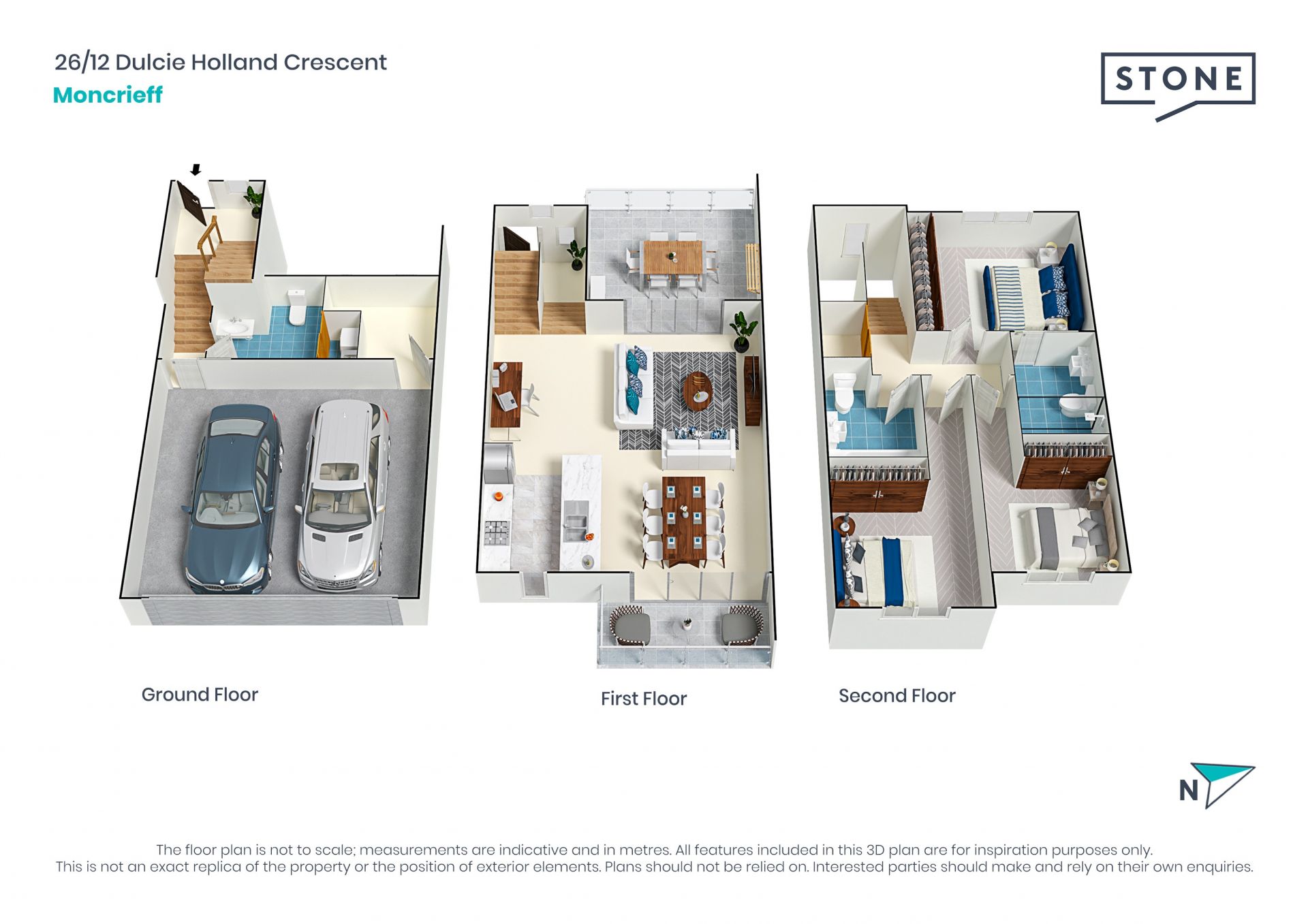 210.3 sqm, 3-bedroom townhouse.