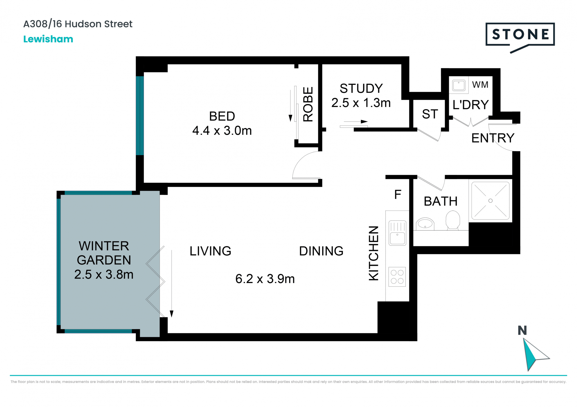 A high-quality apartment with one bedroom and a study is for sale