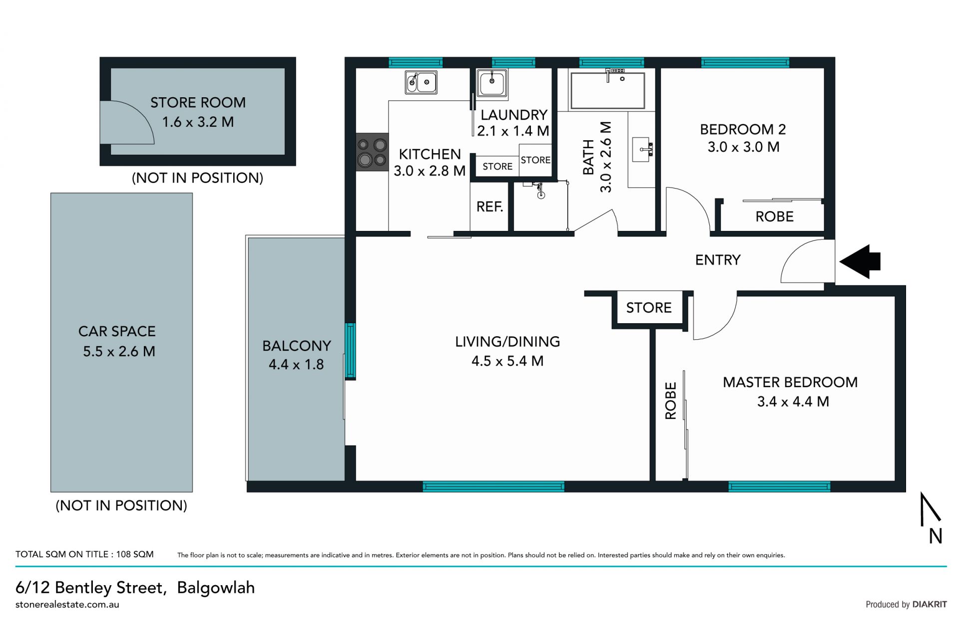 Light filled apartment in boutique block