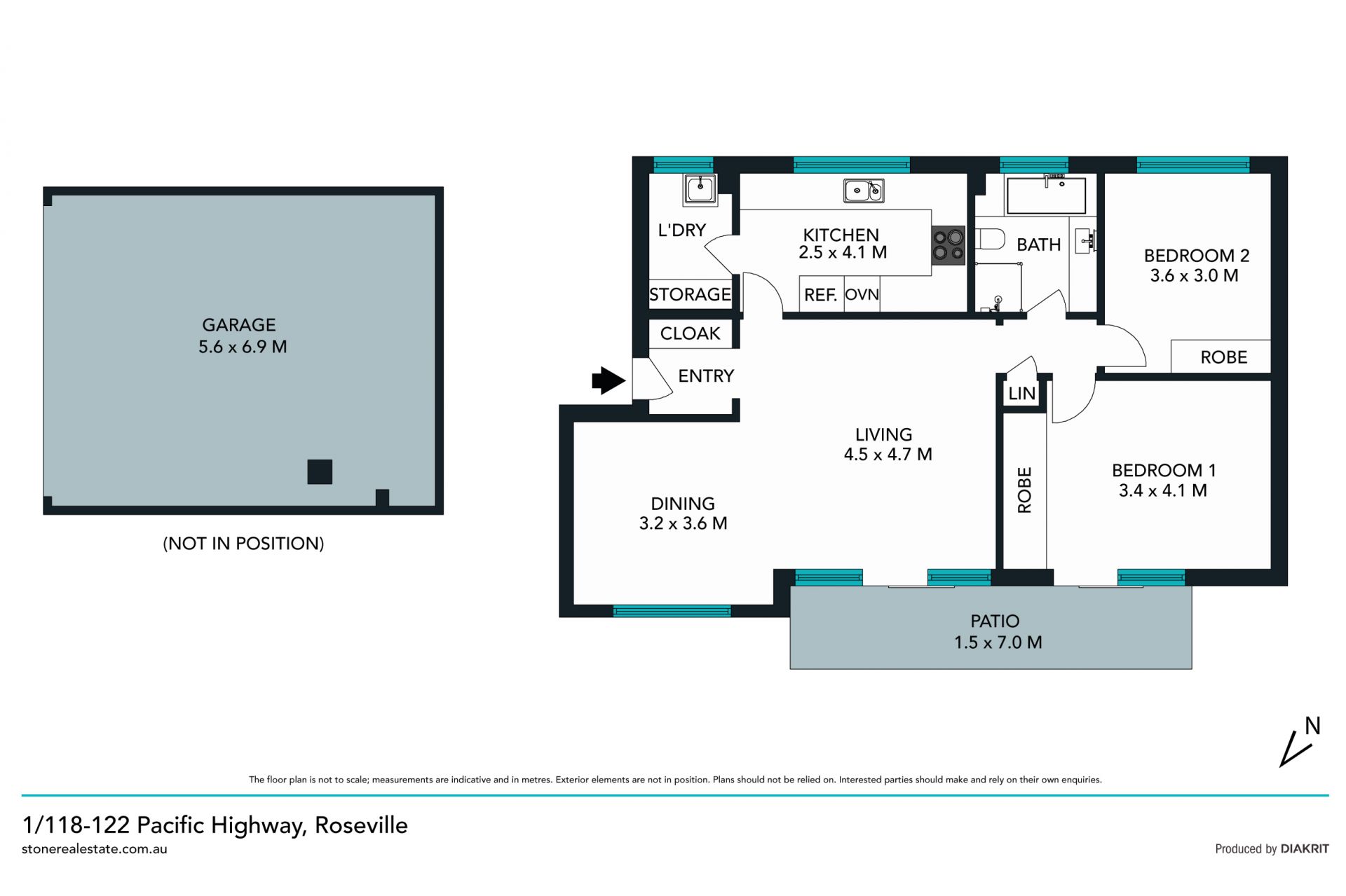 Modern garden apartment in lifestyle location