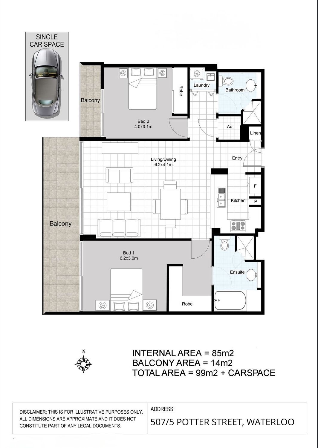Spacious 2 Bedroom, 2 Bathroom Apartment for Lease