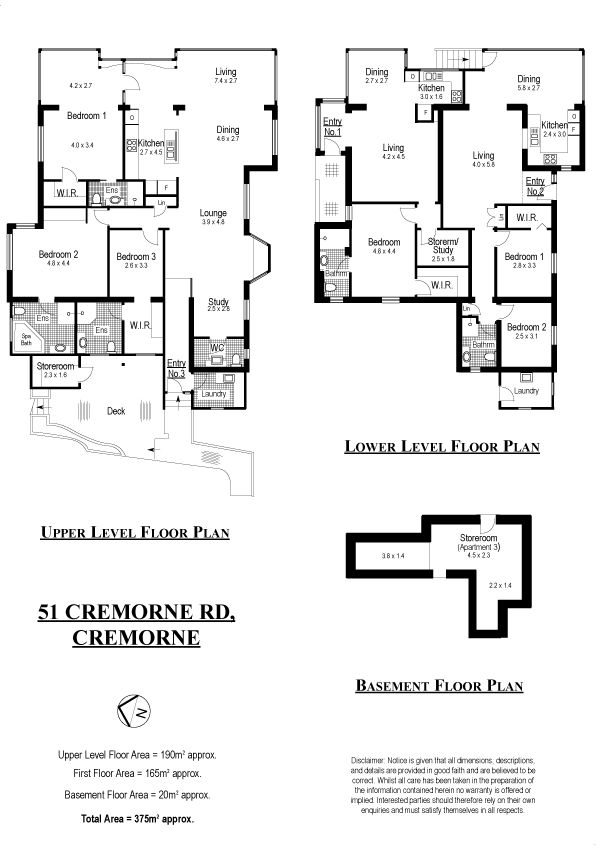Whole Block. Three Waterfront Apartments- All on one title