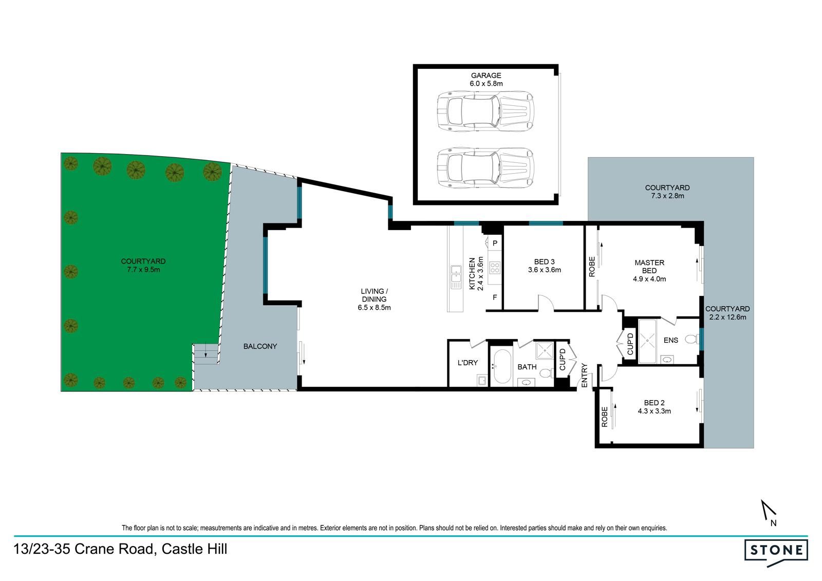 Spacious 3-Bedroom Apartment in Castle Hill CBD