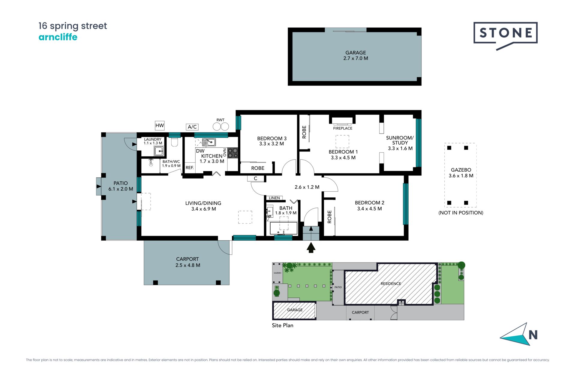Spacious north-facing semi