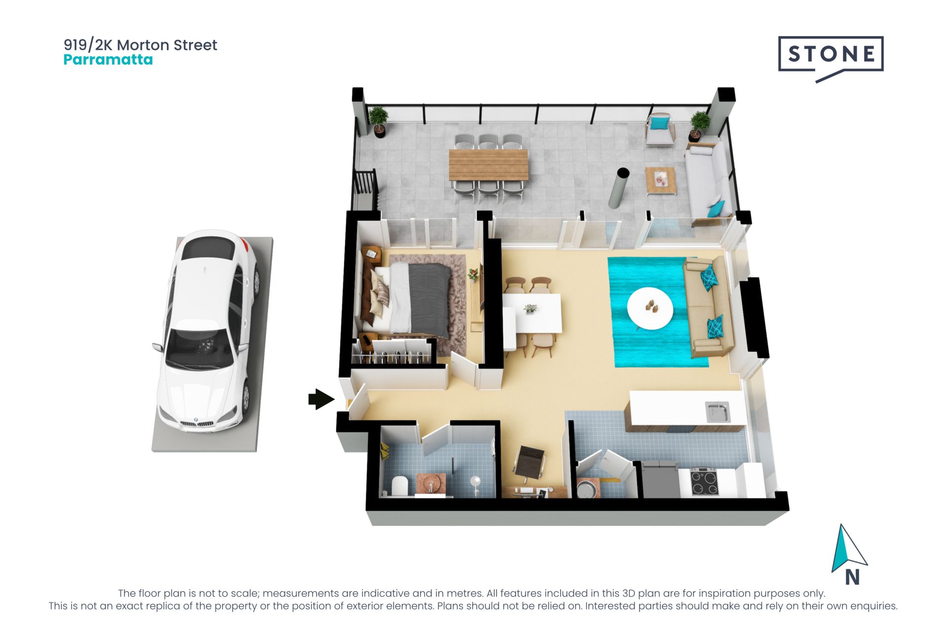 104 SQM Modern 1 Bedroom Apartment with No Common Walls