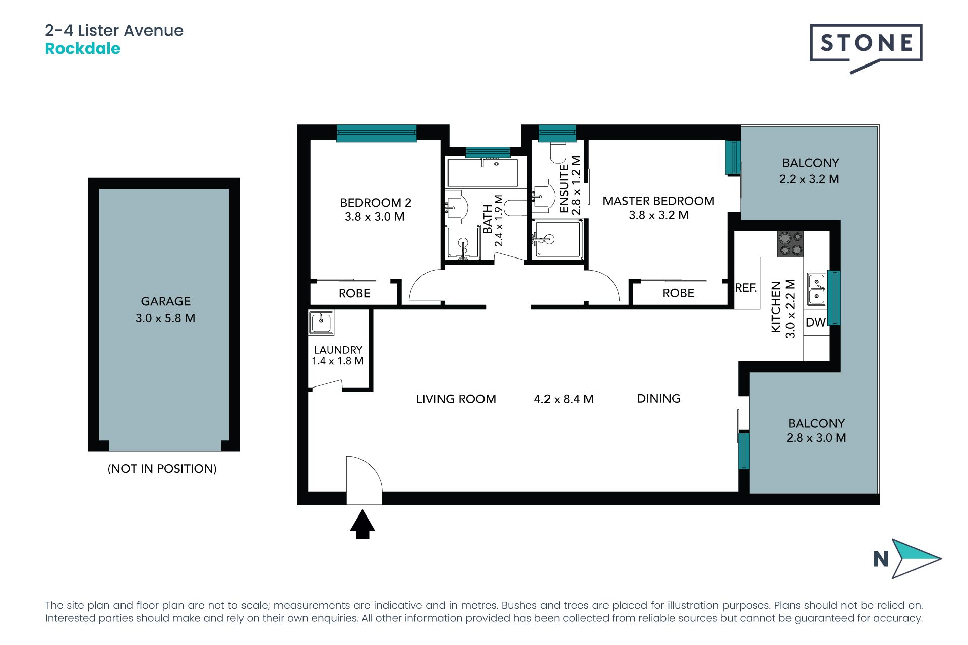 Quiet and central north-facing home