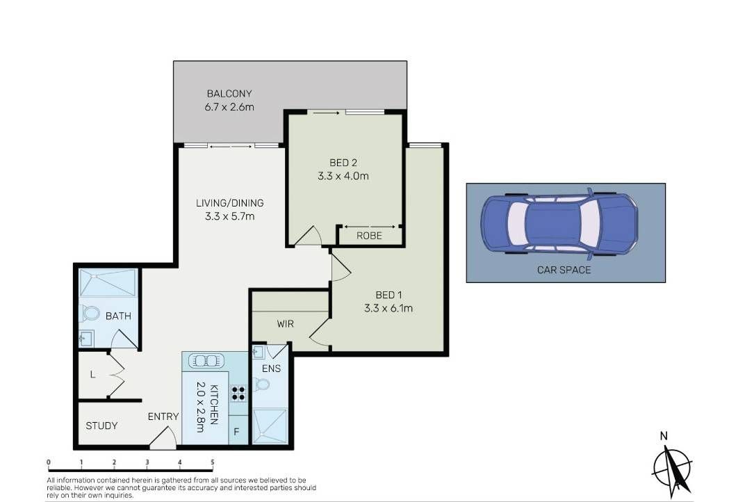 Modern Large Two bedroom Apartment