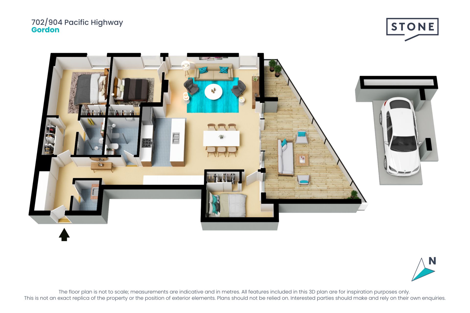 Luxurious Sub-Penthouse Retreat with Panoramic Views