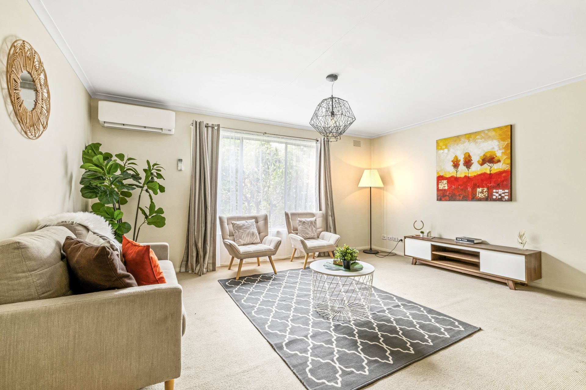 Mid Century Dimensions In A Well-Connected Locale.