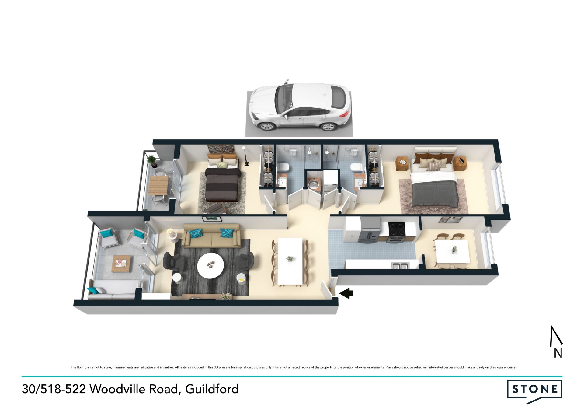 Stylish two bedroom in a convenient location