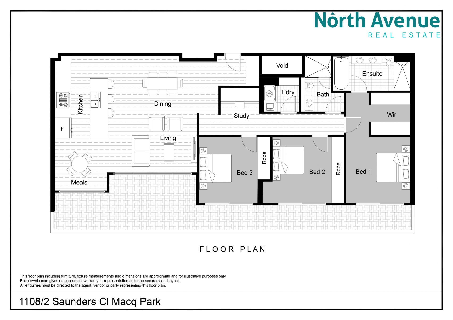 Executive Three Bedroom Plus Study Apartment with Luxury and Convenience