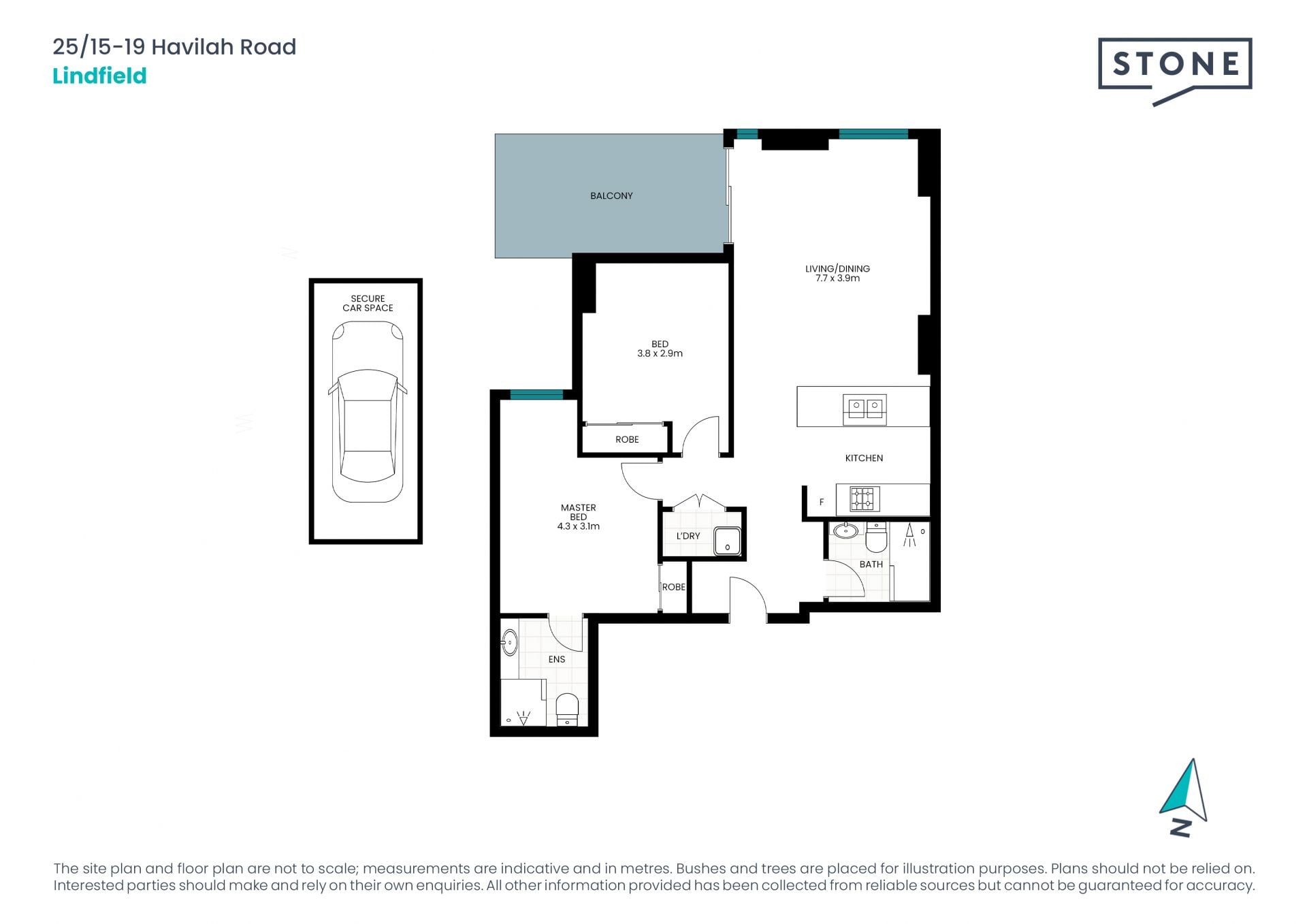 East facing apartment with district views