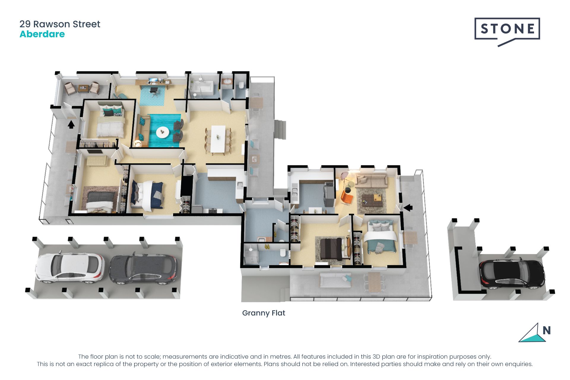 3 Bedroom home with attached 2 bedroom granny
