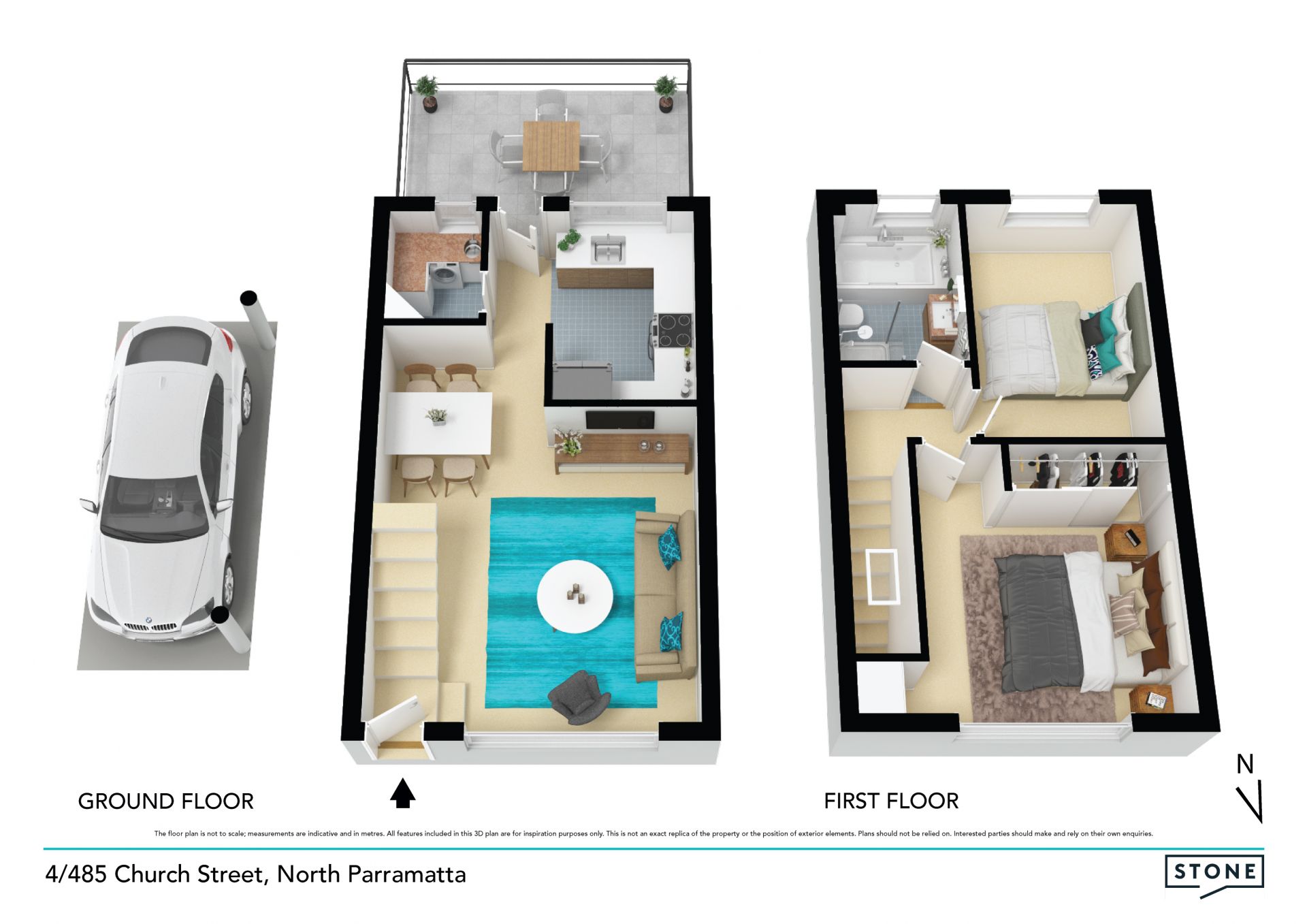 Impressive Two Bedroom Townhouse with Courtyard