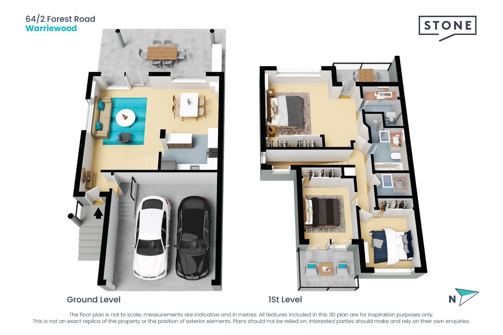 Perfect set-up for a growing family with only one common wall