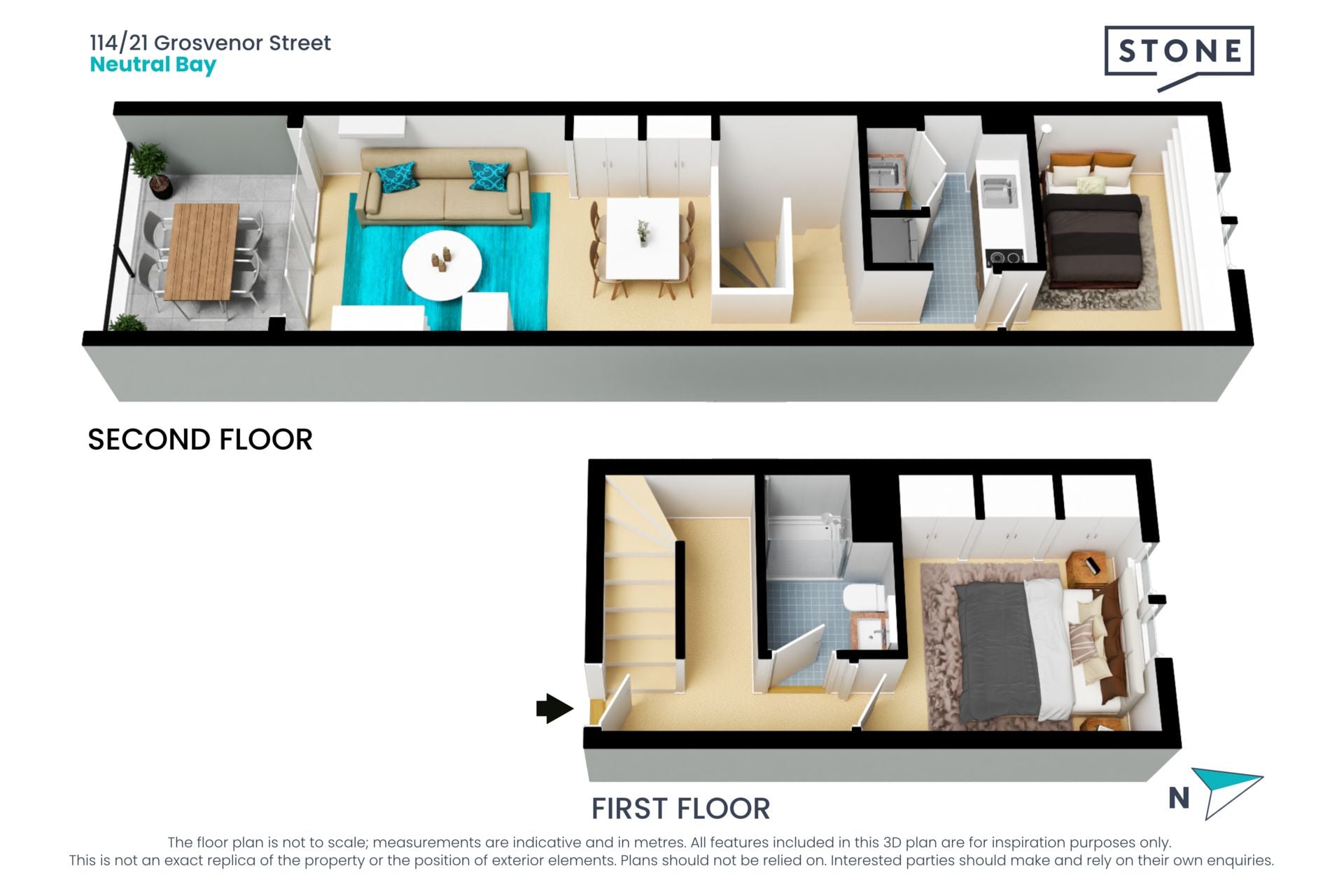 Modern Dual Level Apartment in Ultra Convenient Location