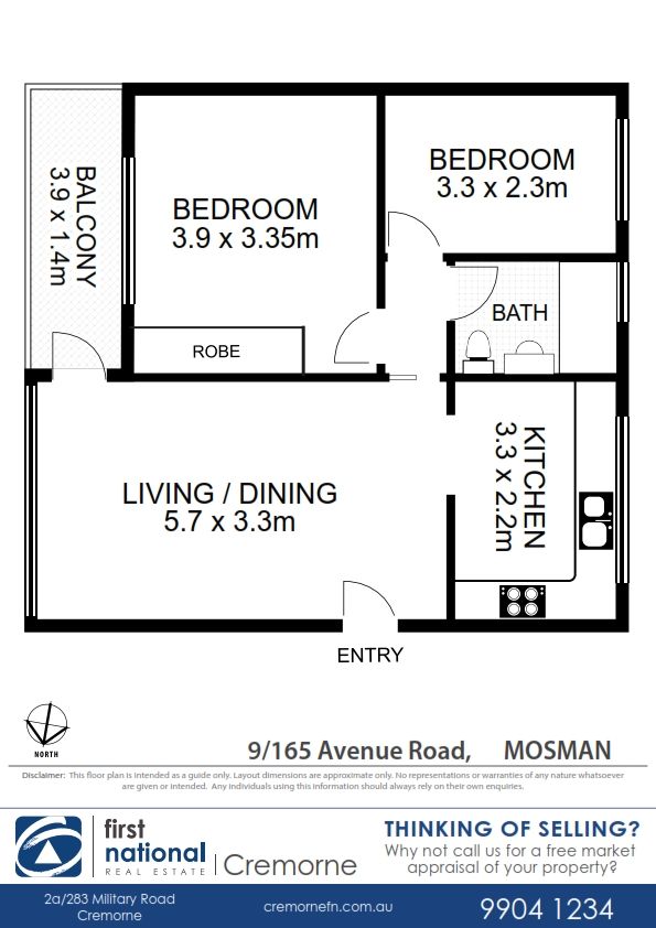 Sunny Top Floor Apartment with Balcony