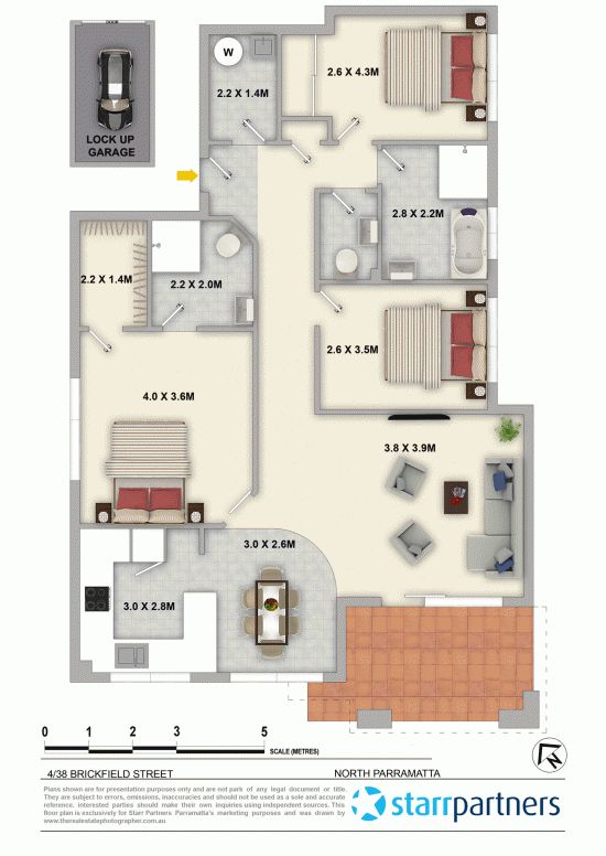 Perfectly Located Three Bedroom Apartment