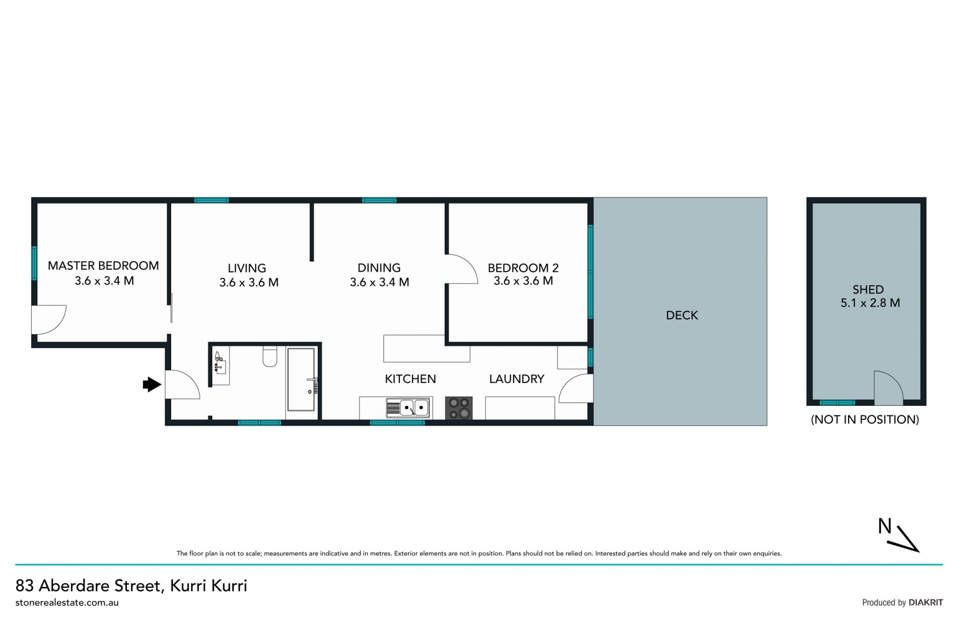 Comfortable living 750m from town centre