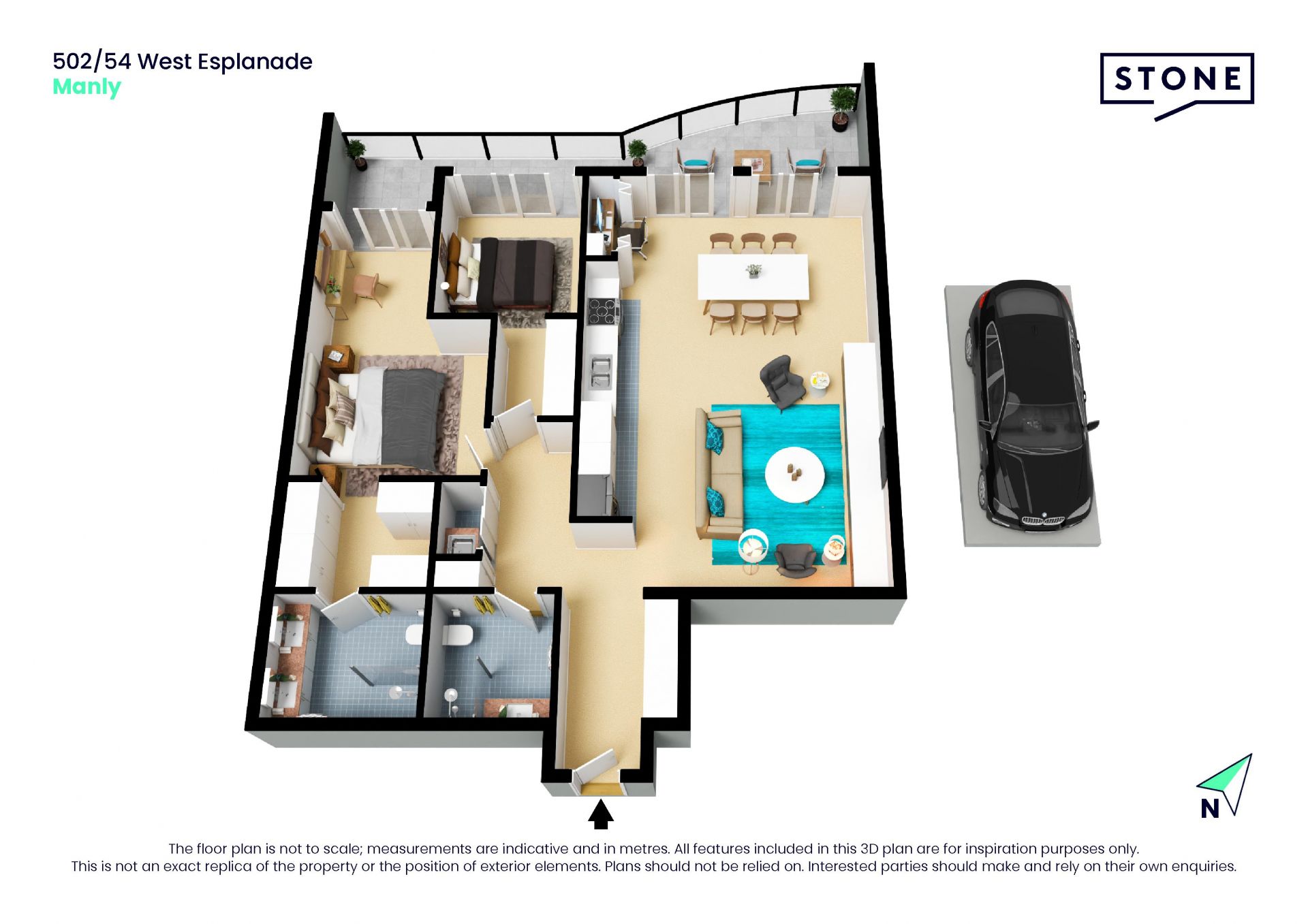 North facing resort-style luxury living by the village and wharf