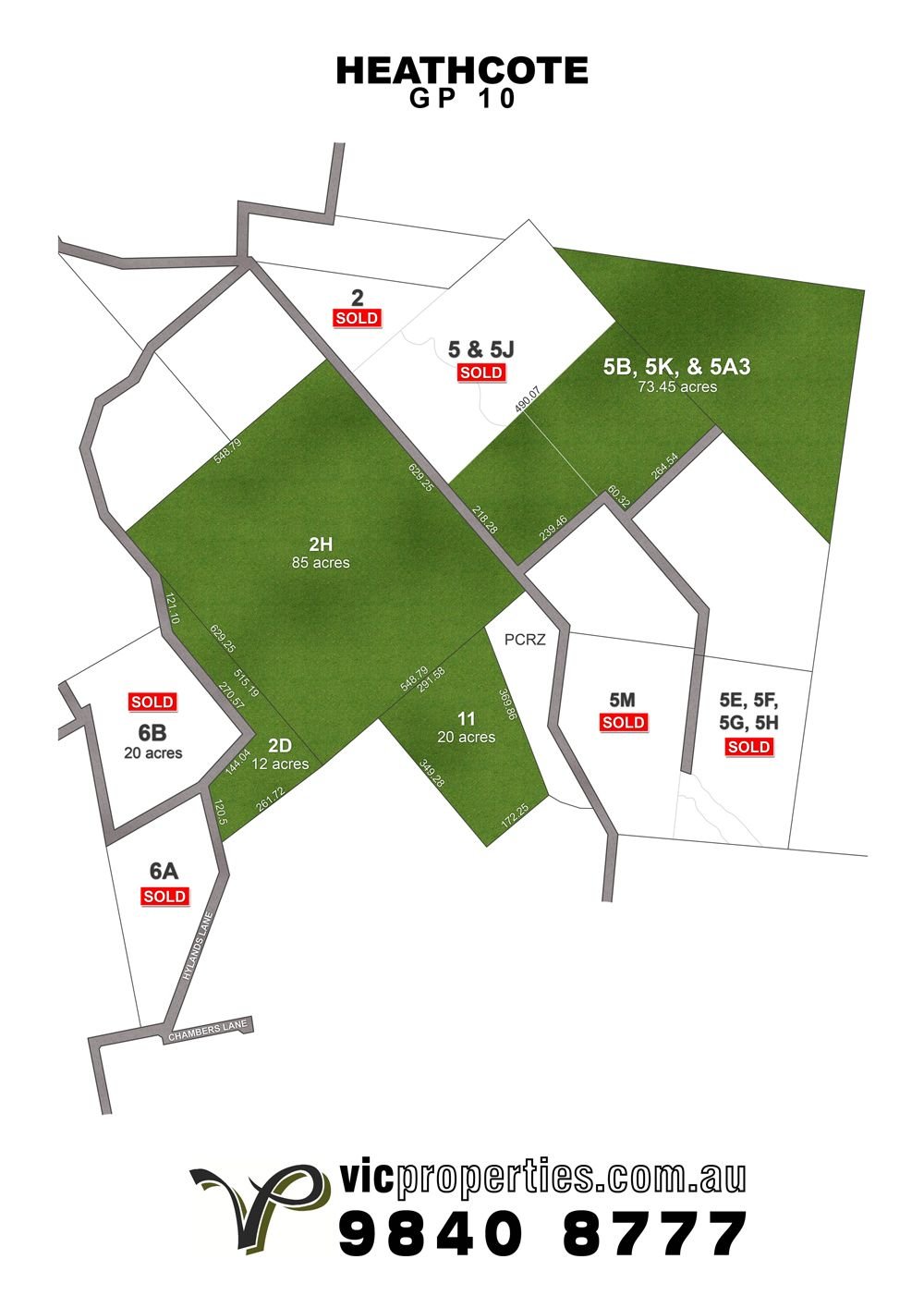 Lot 2H/ Hylands Lane, Heathcote VIC 3523