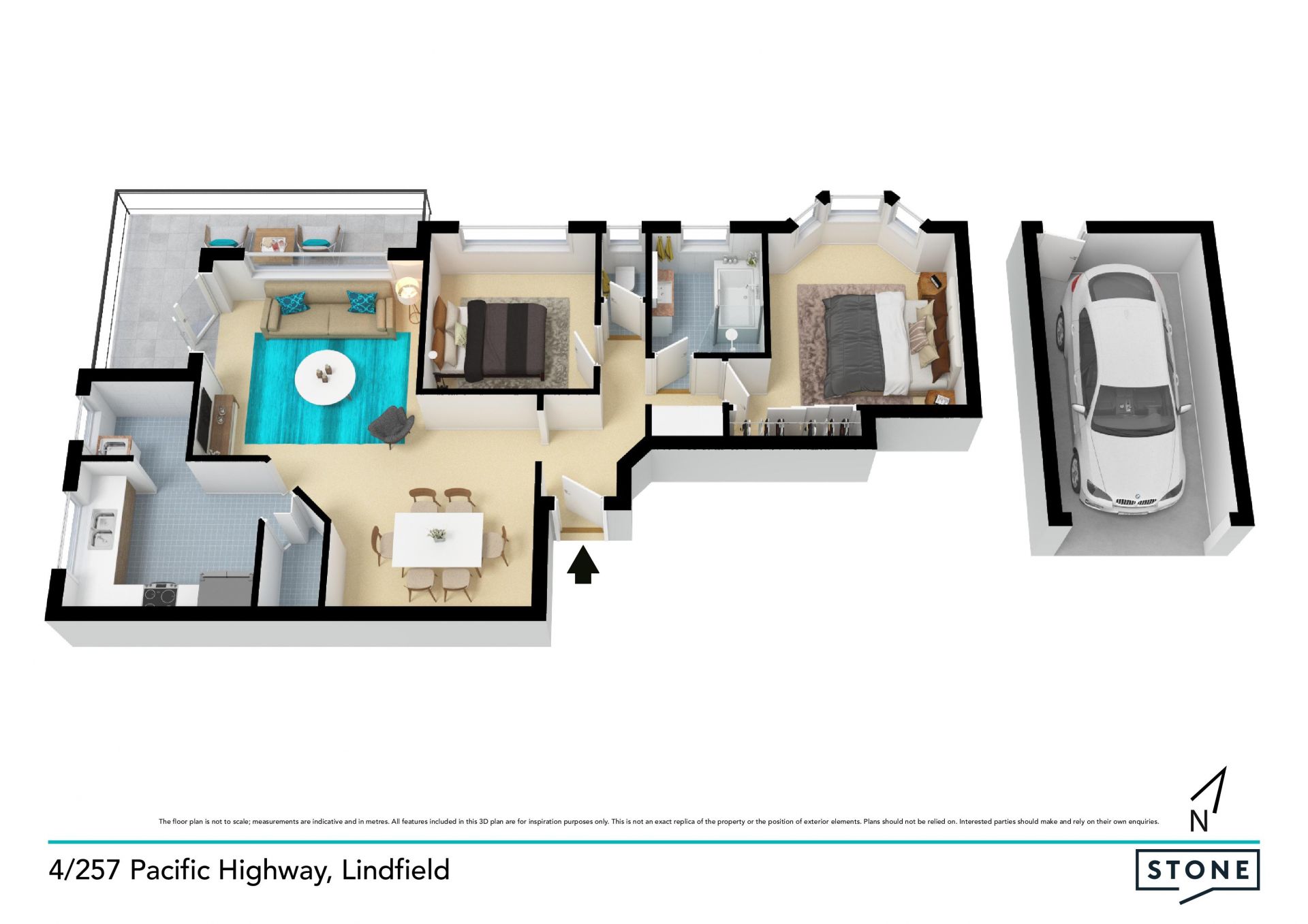 Private sunny apartment offers ultra convenience