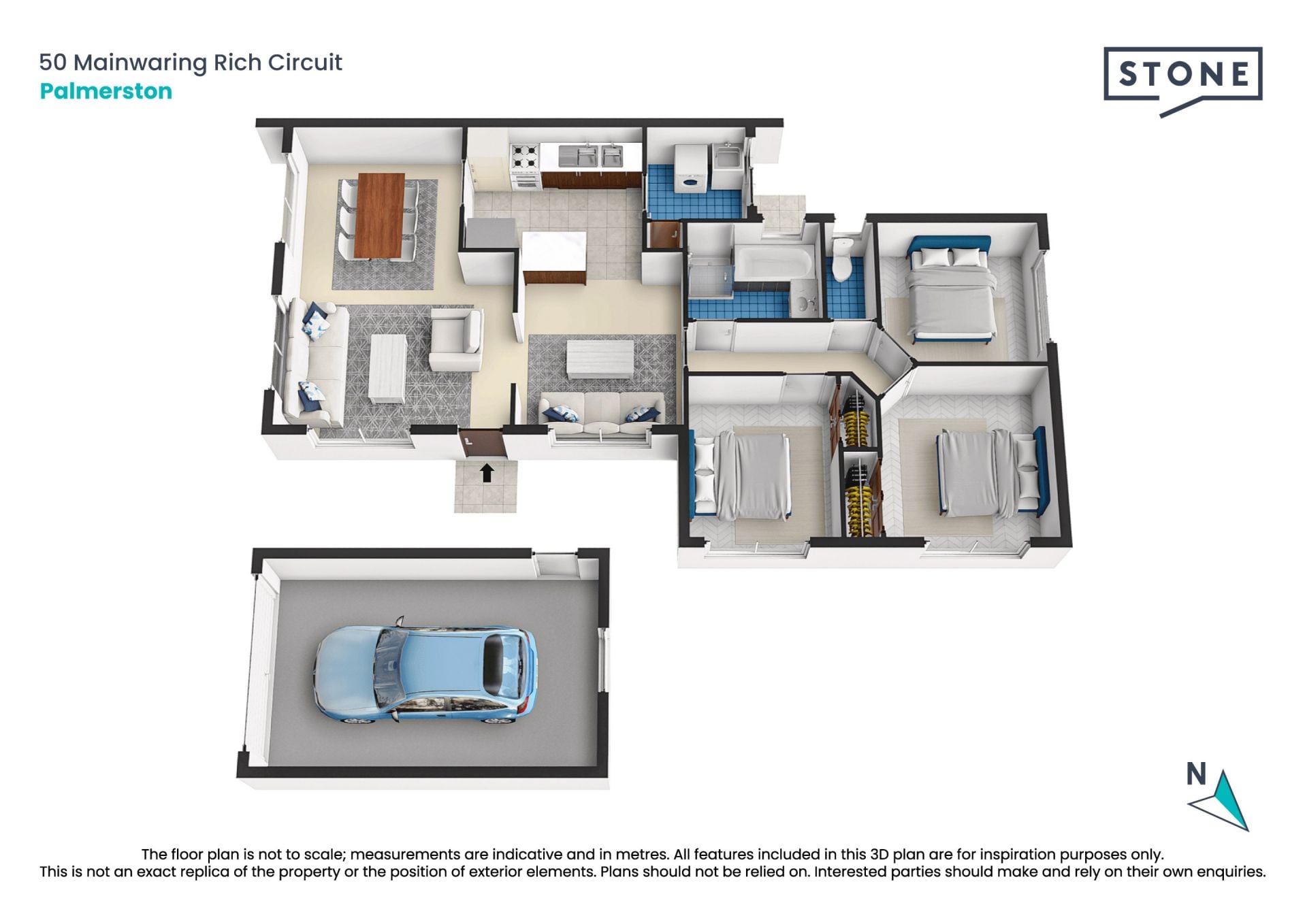 Freestanding single level living on a 500sqm block