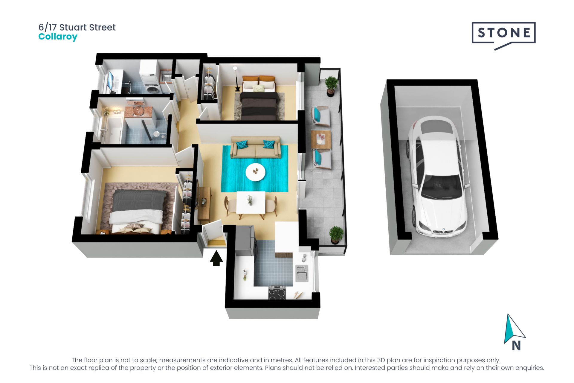 Top-floor apartment between beach and lake in quiet cul-de-sac