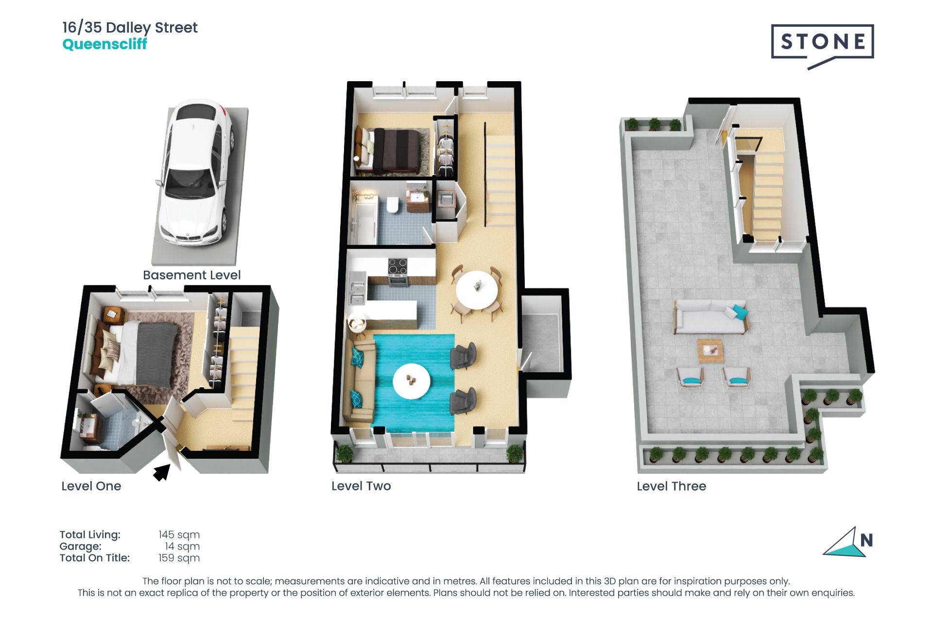 Lifestyle apartment with huge north-facing rooftop terrace
