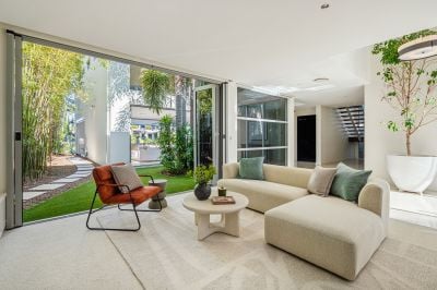 Tranquil Waterfront Oasis Infused with Contemporary Comfort and Calm