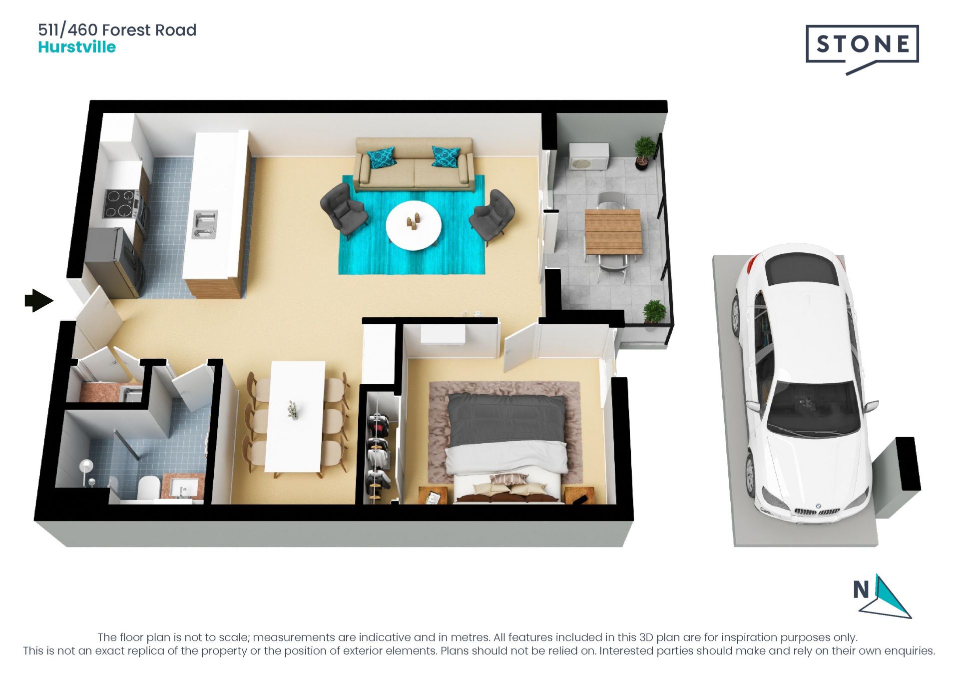 Oversized one bedroom apartment in convenient location
