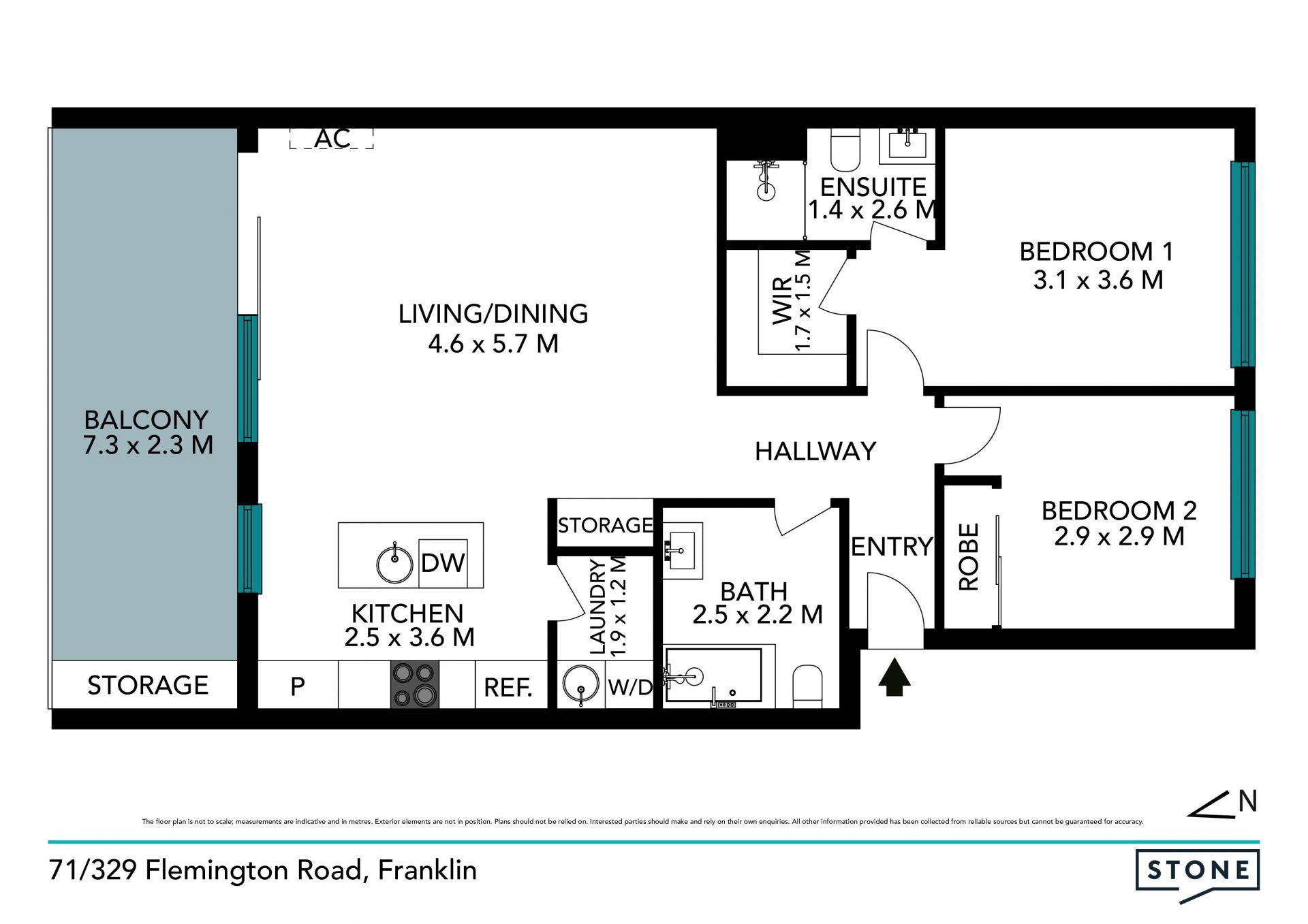 North Facing Two Bedroom