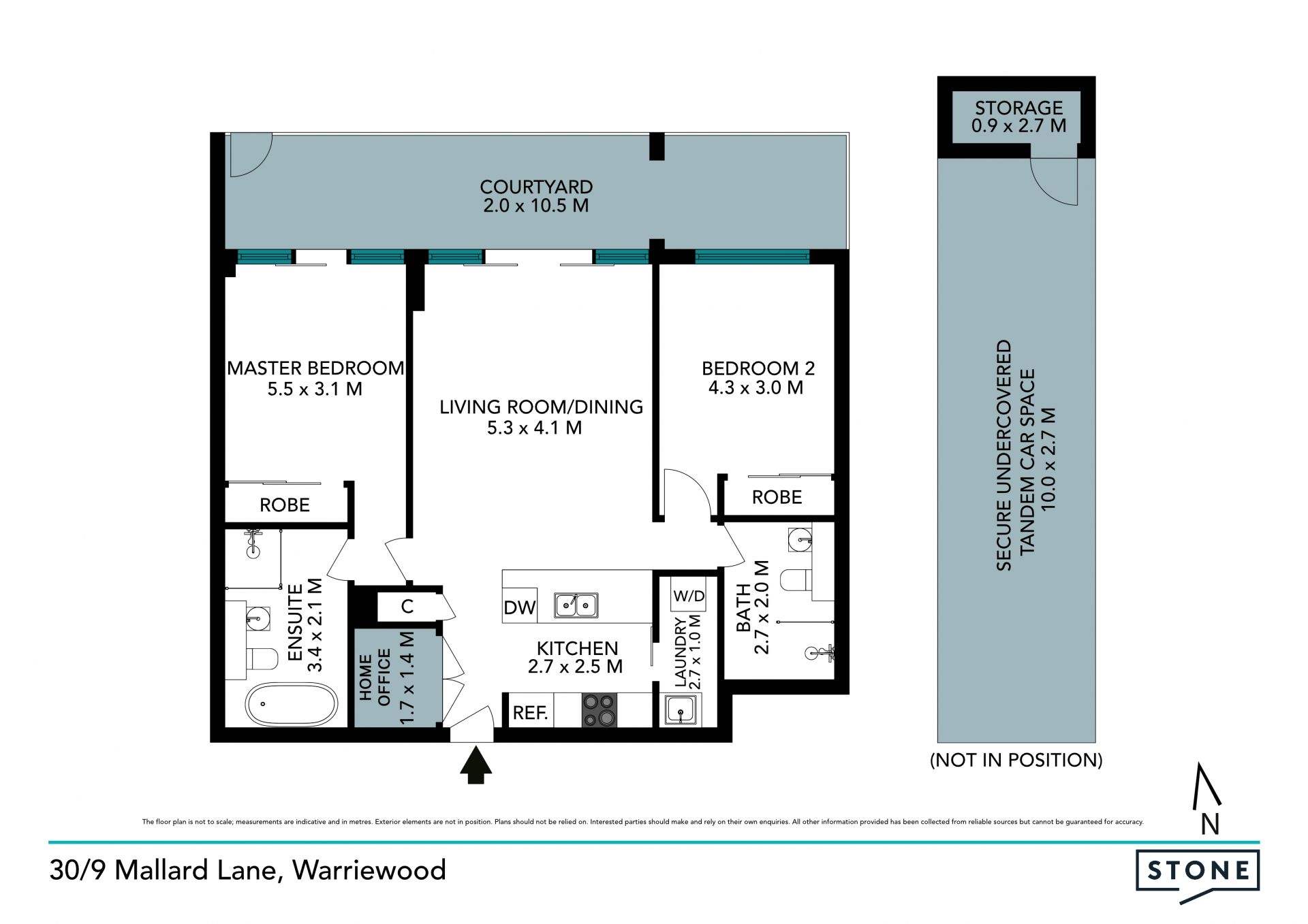 Sunny North-facing courtyard apartment