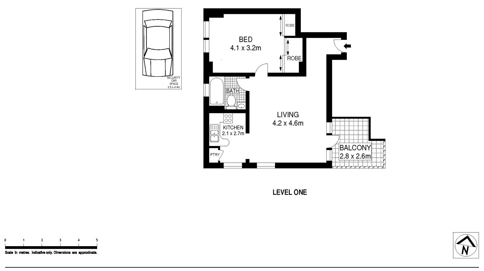Large one bedroom unit with ocean views