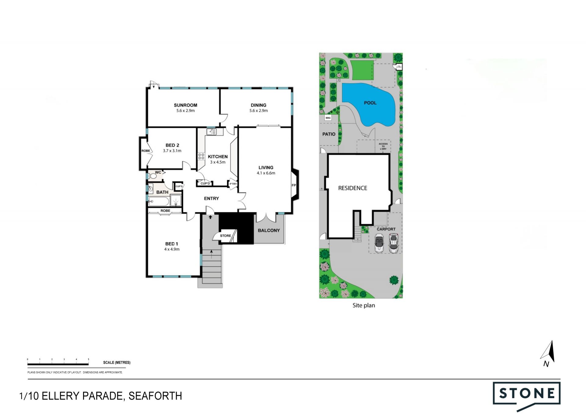 Lower duplex with pool