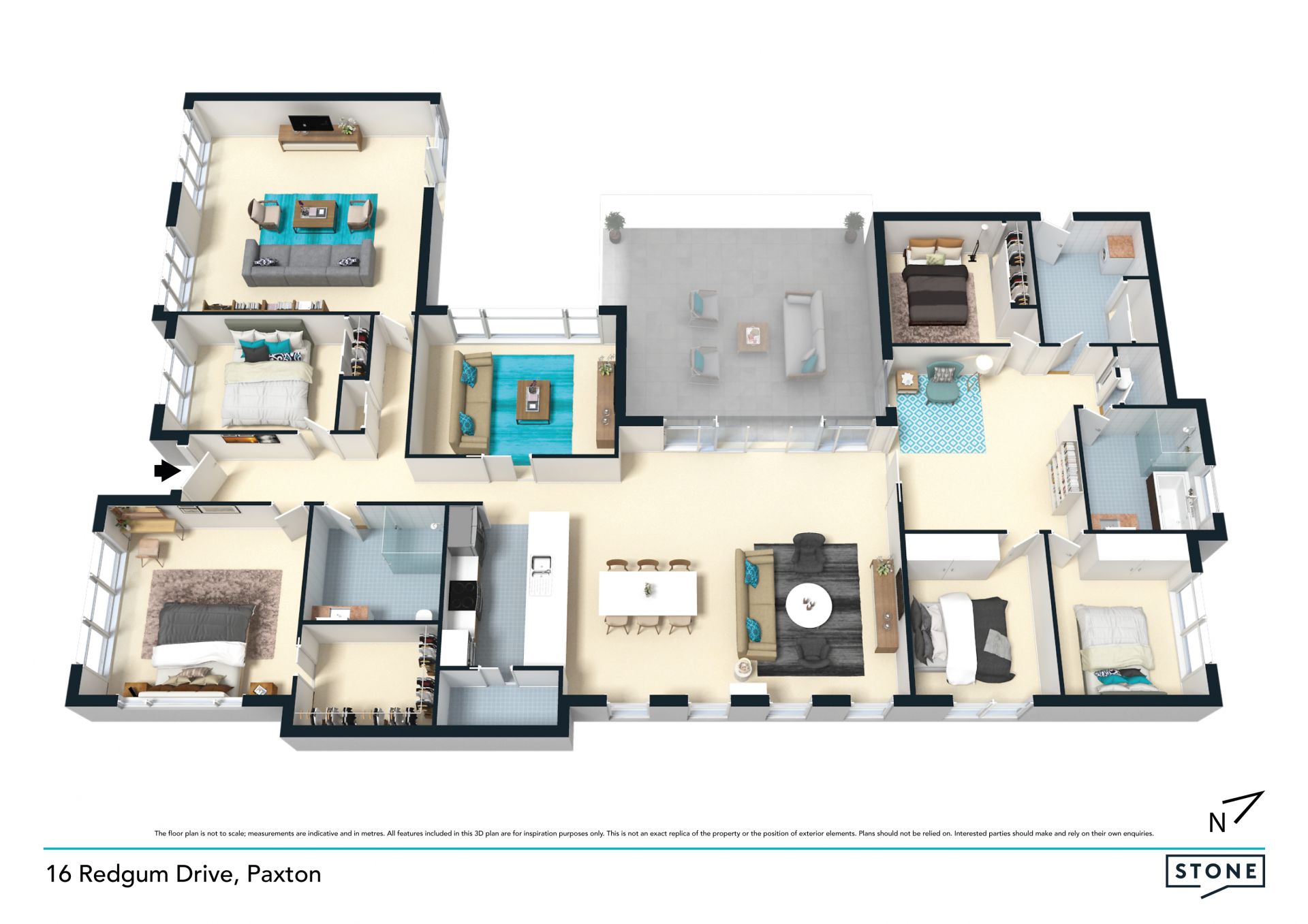 Modern retreat in private village setting