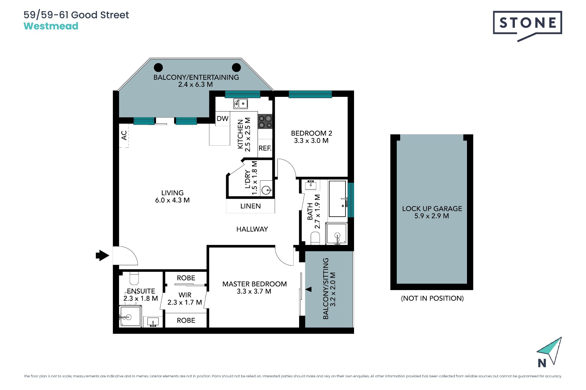 North-facing Apartment with Two Balconies