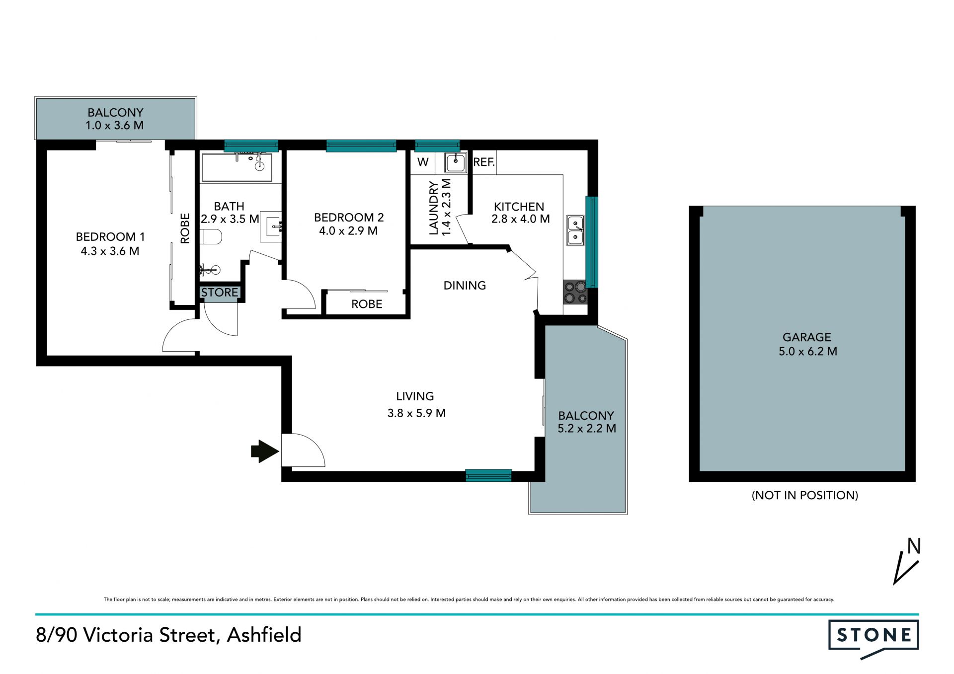 Generous Living With Double Lock Up Garage On Summer Hill Border