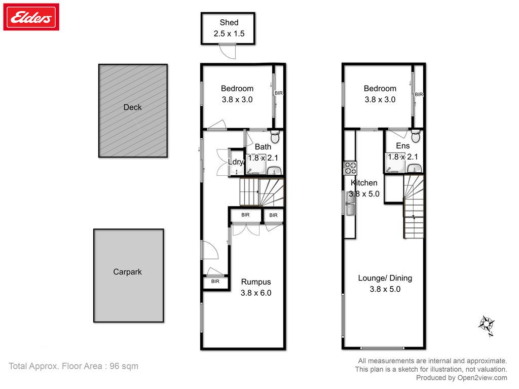 Two Bedroom - Two Bathroom Townhouse