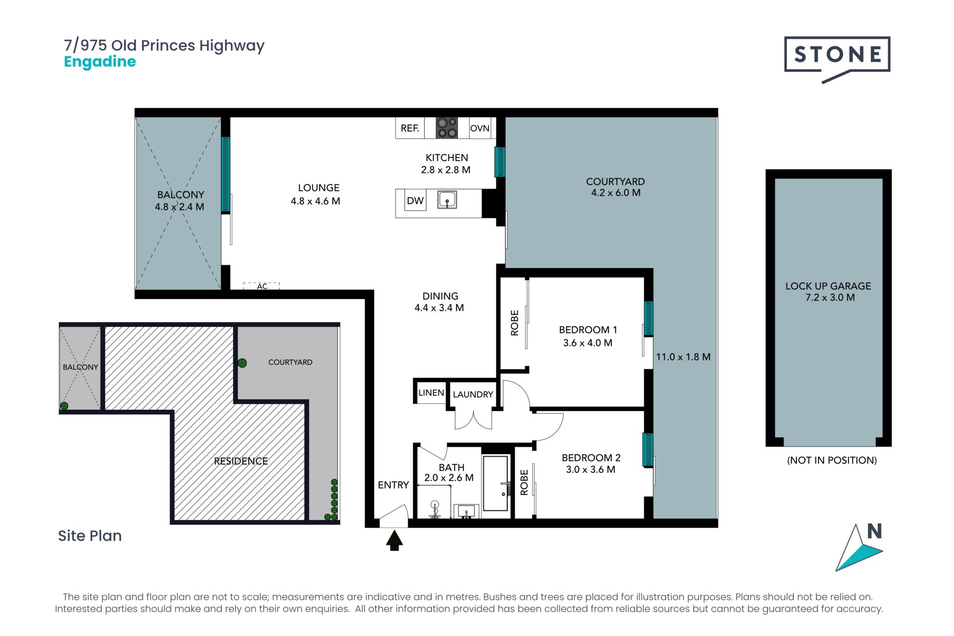 City skyline views with desirable alfresco entertainers courtyard