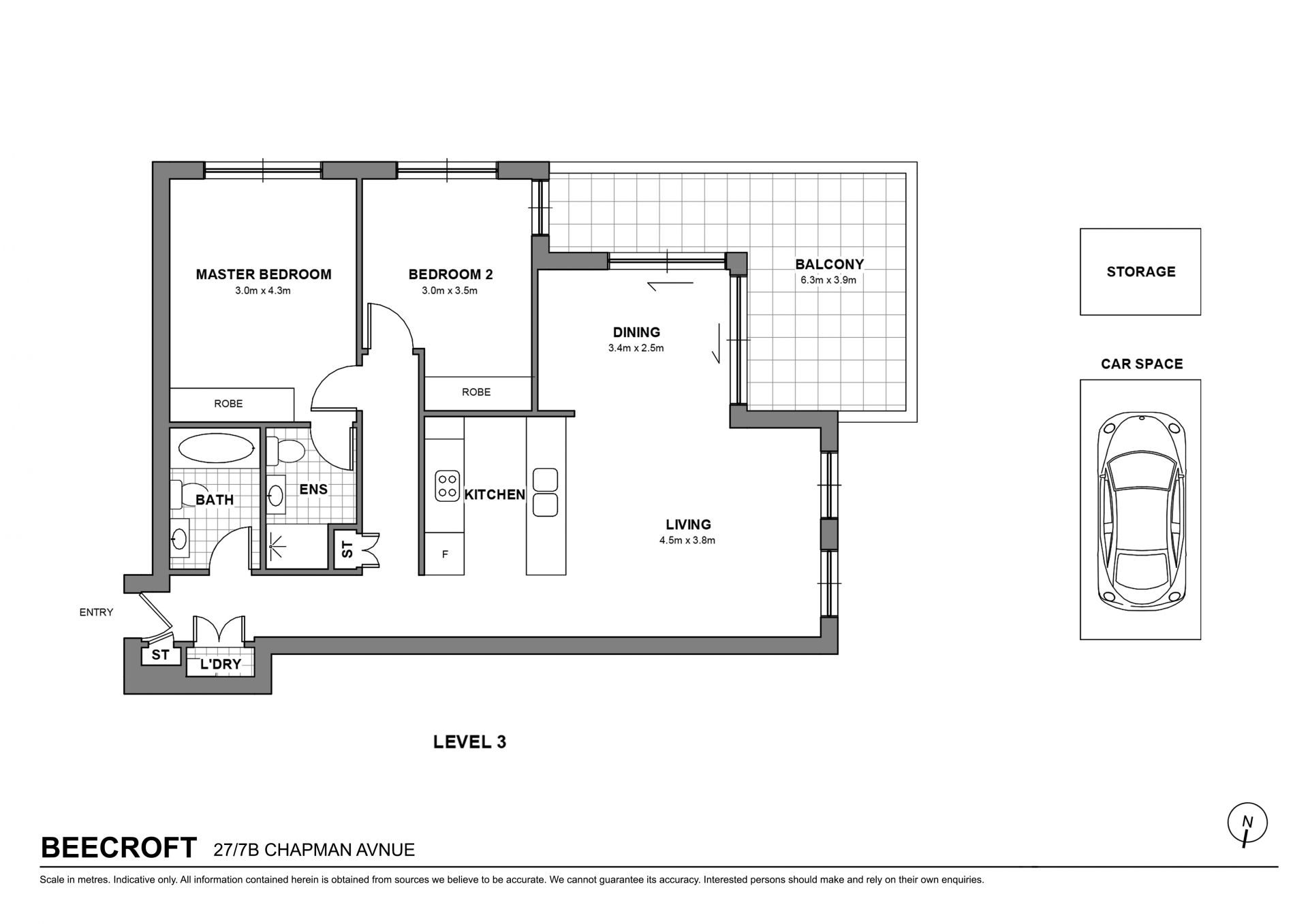 As new, two bedroom unit in sought after complex