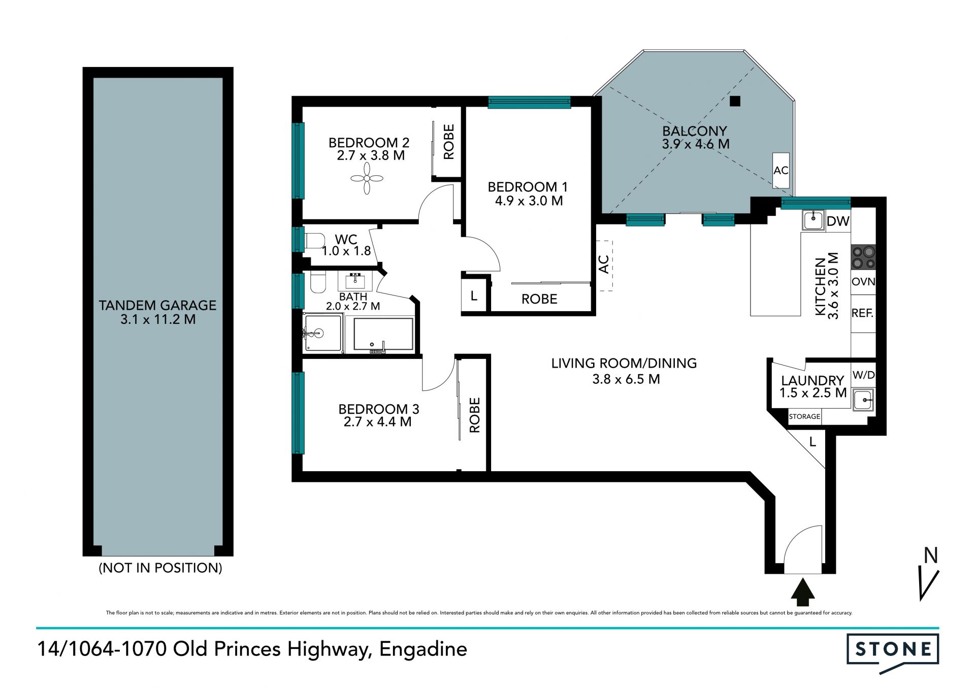 Three-bedroom apartment in prime position