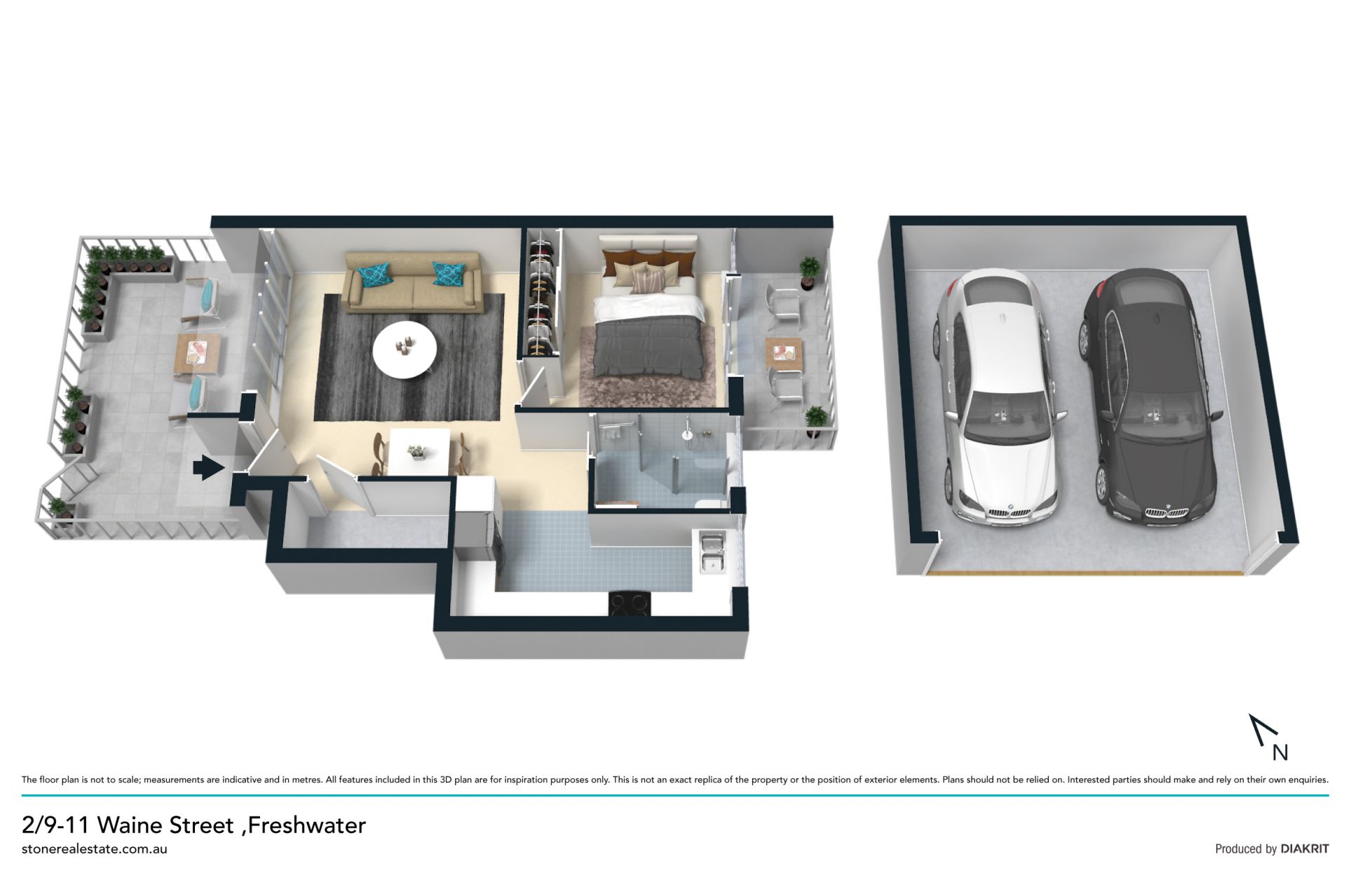 Spectacular one bedder with amazing alfresco spaces