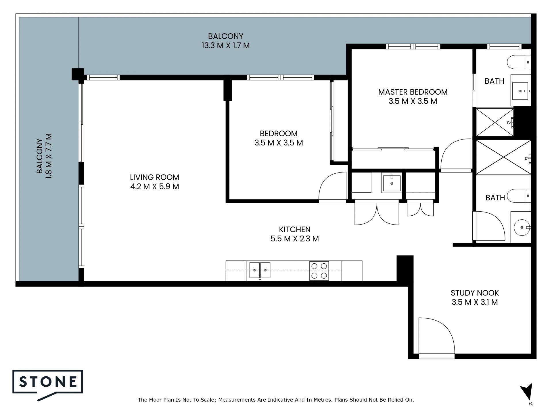 Expansive two-bedroom + study apartment in prime location!