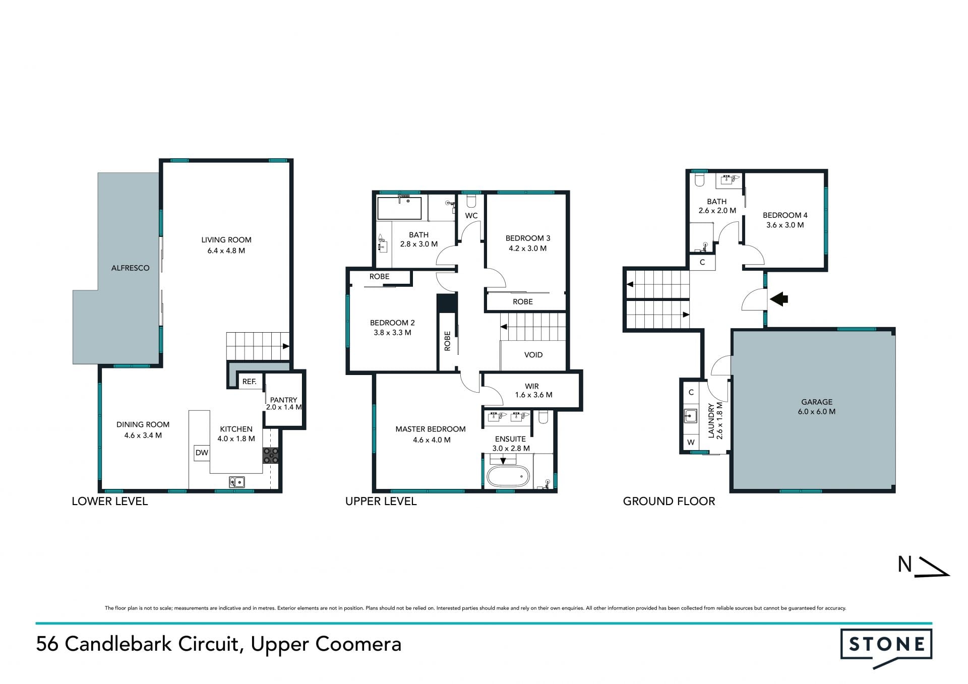 Stylish, split-level family home with park views