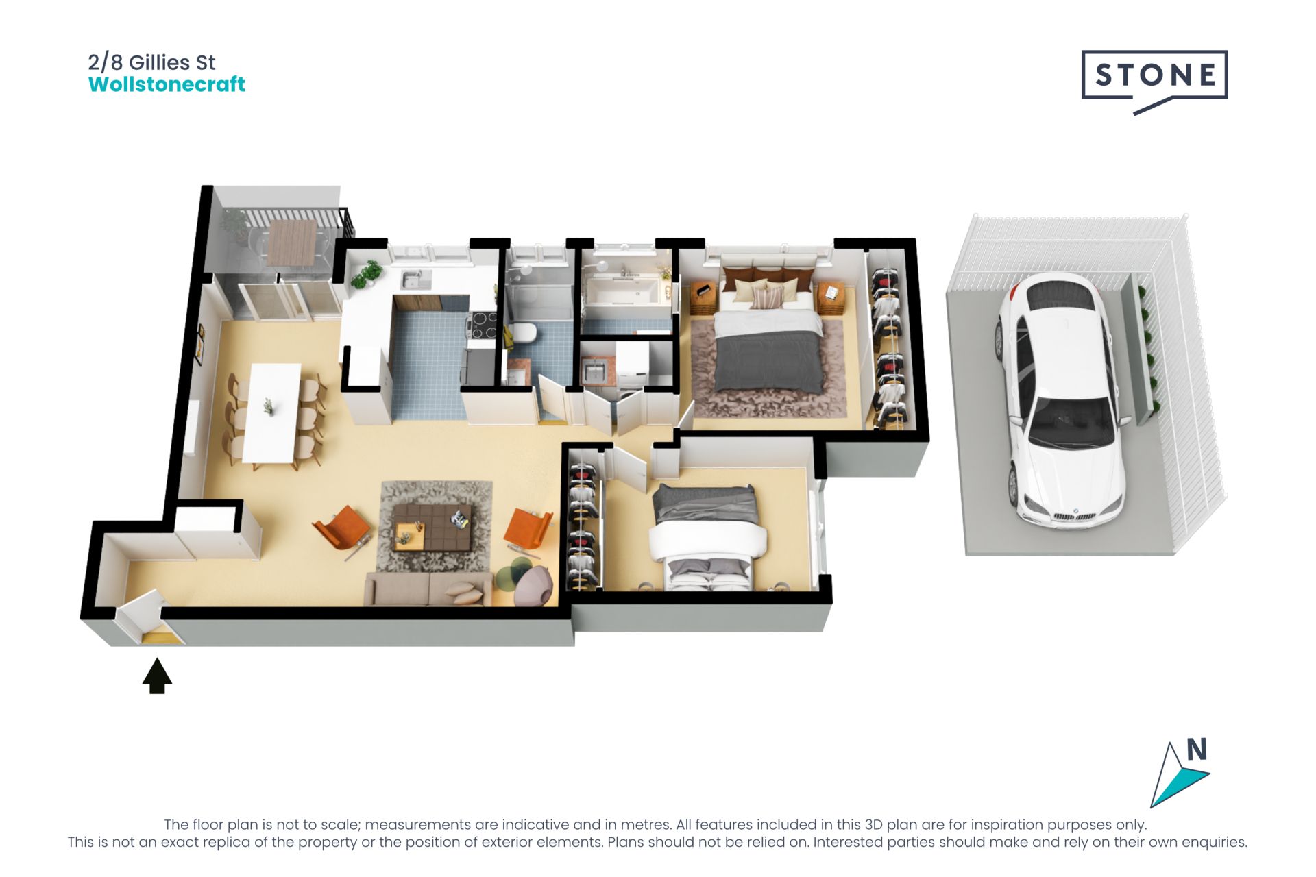 Stylish ground floor apartment with minimal steps