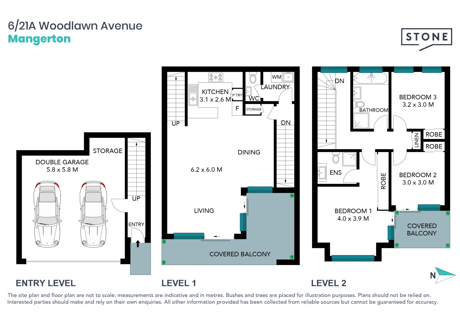 Elegant tri-level townhouse with two balconies